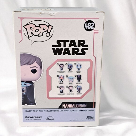 Funko Pop Luke Skywalker with Grogu #482 Star Wars - Picture 4 of 9